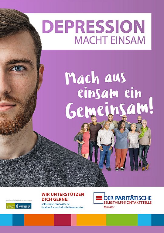 Plakat Depressione macht einsam
