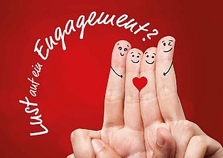 Bild mit 4 Fingern, mit Gesicht und Herz
